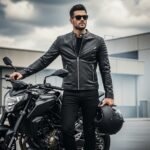 Men’s Charcoal Grey Leather Jacket – Modern Slim Fit Edition - Image 4