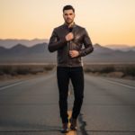 Men’s Dark Brown Espresso Leather Jacket – Modern Tailored Fit - Image 2
