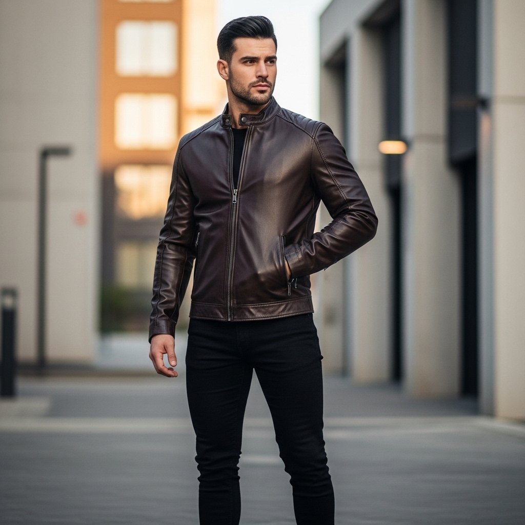 Whisk_a11c8d7cbf55cb4adbb494256627b817dr (1) Men’s Dark Brown Espresso Leather Jacket – Modern Tailored Fit - Image 1