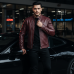 Men’s Deep Burgundy Leather Jacket – Premium Modern Fit - Image 3